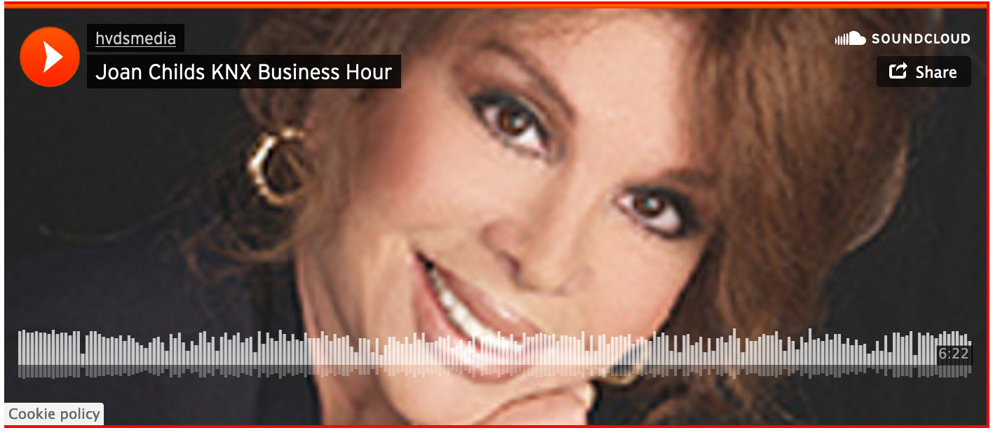 Joan Childs on KNX Business Hour