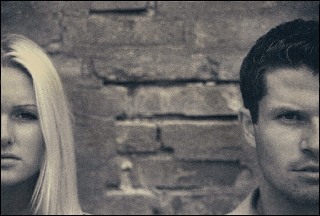 couple facing forward