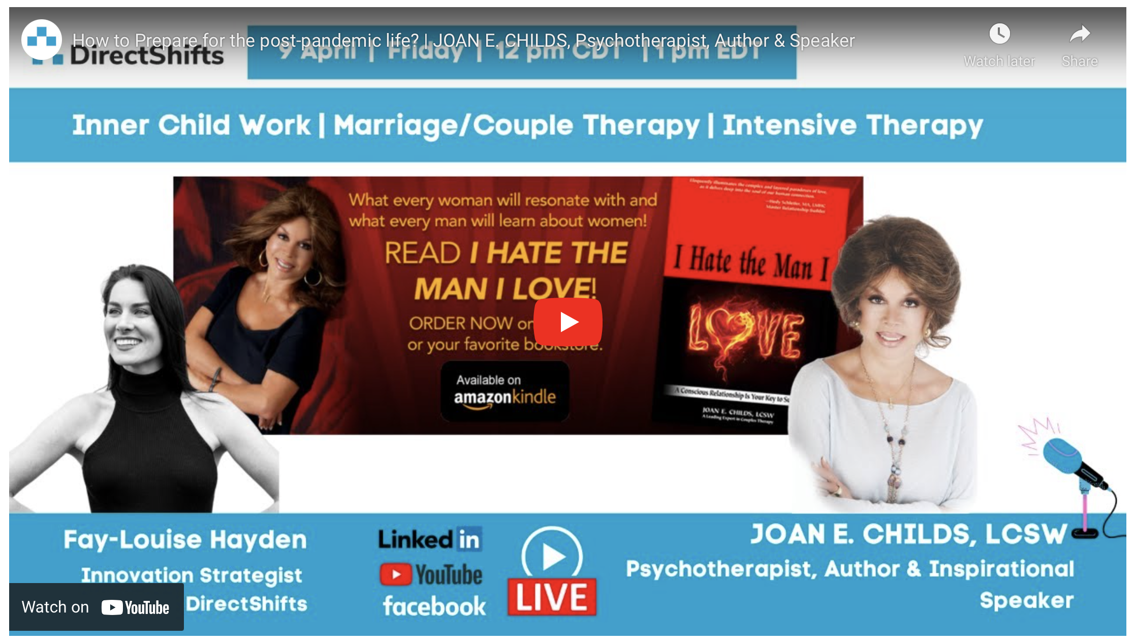 How to Prepare for the Post-Pandemic Life -- click to view JOAN E. CHILDS on DirectShift Podcast